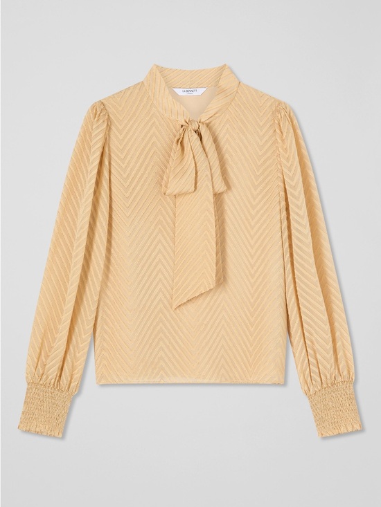 LK Bennett Tops - LK Bennett Polly Long Sleeve Silk Blend Devoré Top NWT